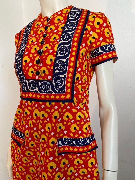 MOD Bright Quilted Cotton 70s Joan Leslie by Kasp… - image 5