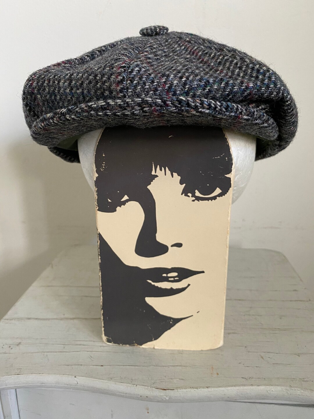 Vintage Irish Tweed Wool Cap With Snap Brim Unisex Style Flat Etsy