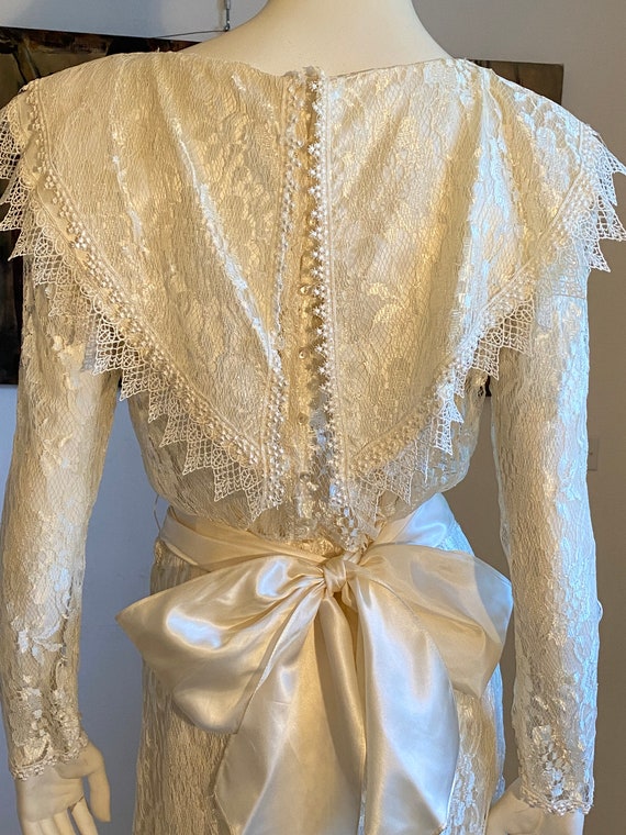 70’s Victorian Edwardian Bridal Dress Party Dress… - image 9
