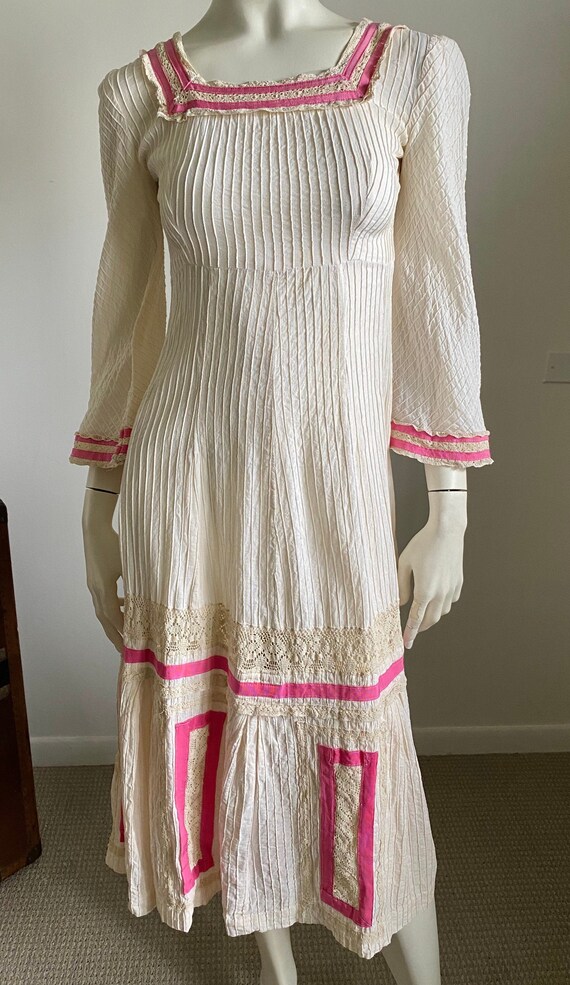 white crochet festival dress