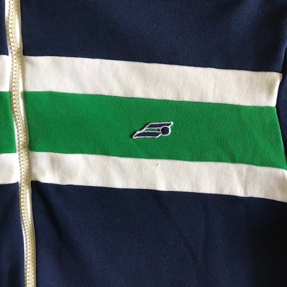 I Love the 80's Poly Zip Up Track Jacket Tennis J… - image 4