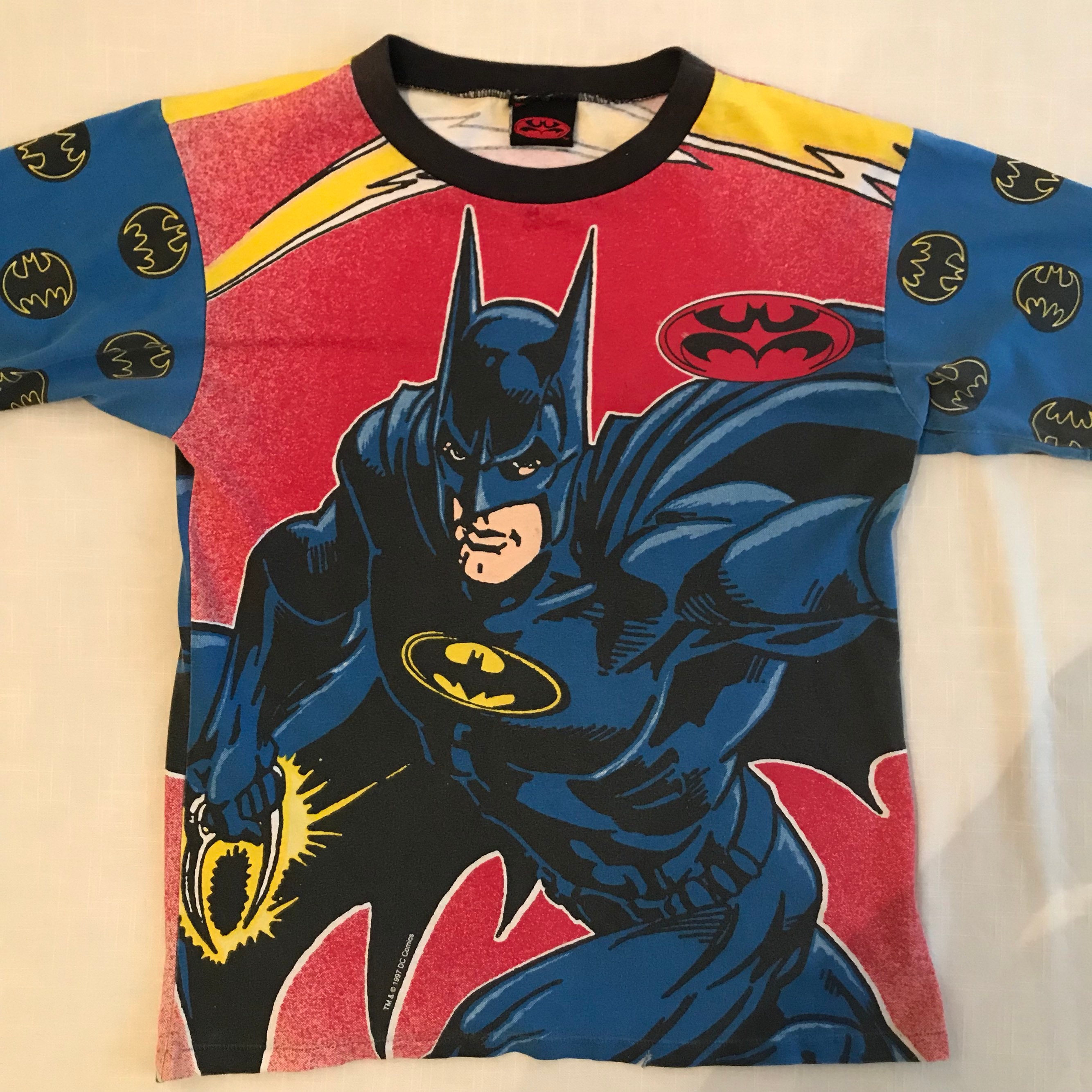 BATMAN DC Comics 90 s All Over Oversize Front and Back Action Graphics Authentic Vintage T Shirt Size Small Etsy