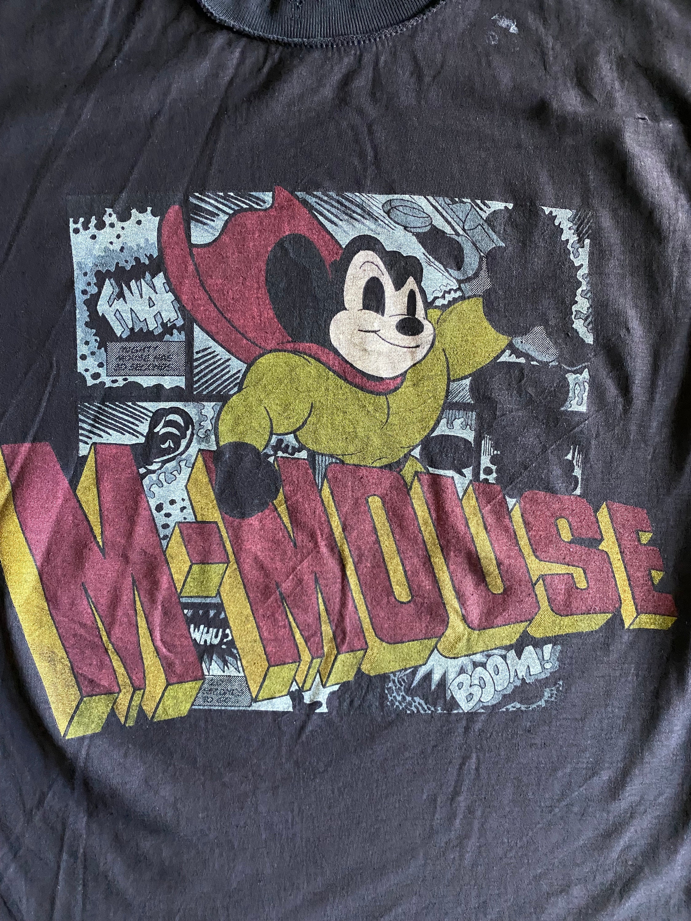 1990's Vintage Test Screen Print Black T Shirt 4 Distinct Graphics
