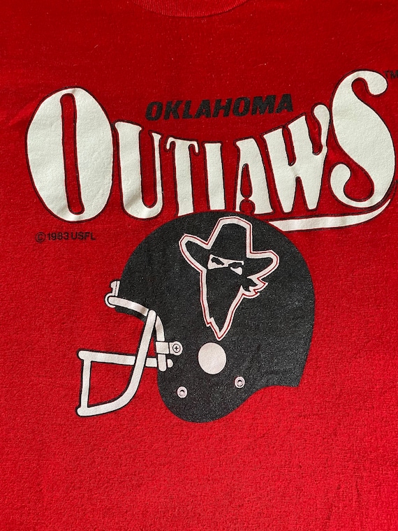 Oklahoma Outlaws 1983 USFL Team Authentic Vintage Red… Gem
