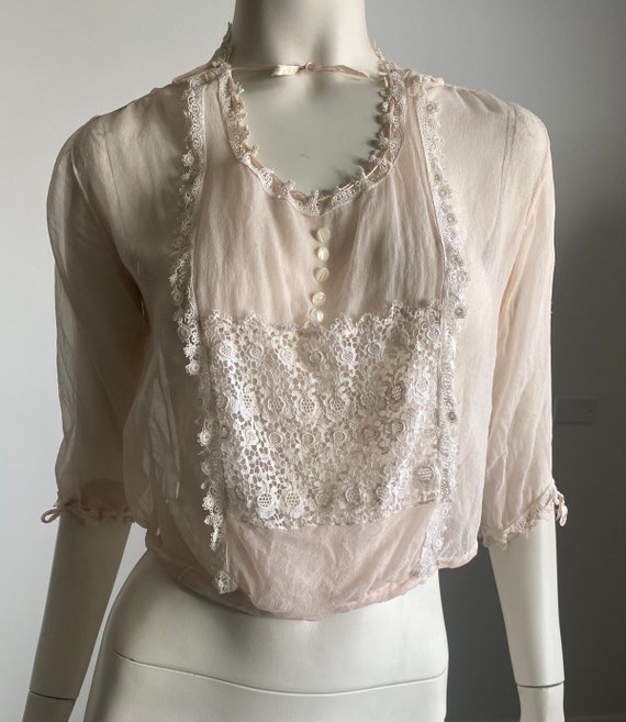 Extremely Rare Victorian Edwardian Sheer Delicate… - image 1