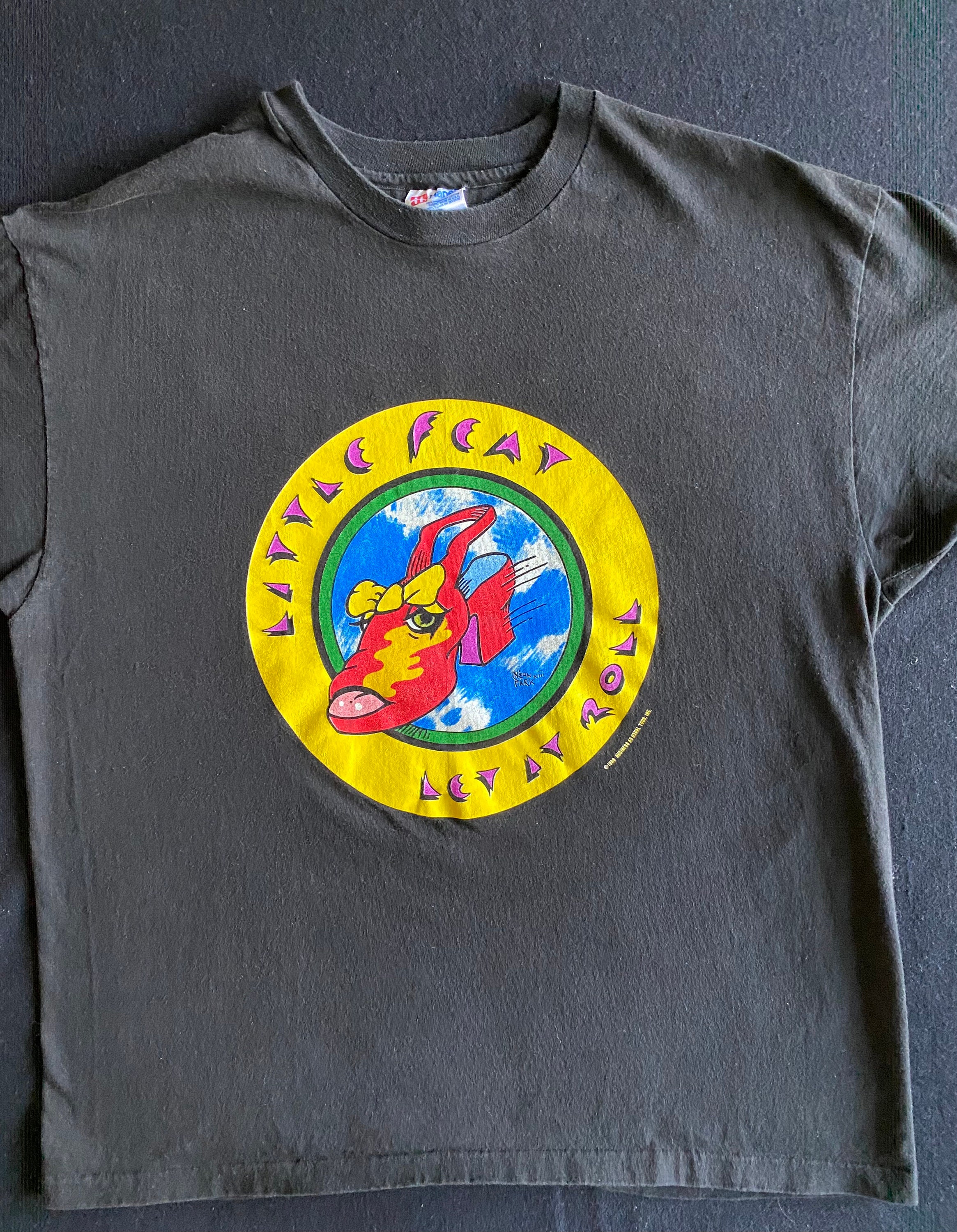 1988 Little Feat Let It Roll on Tour Double Sided Black T