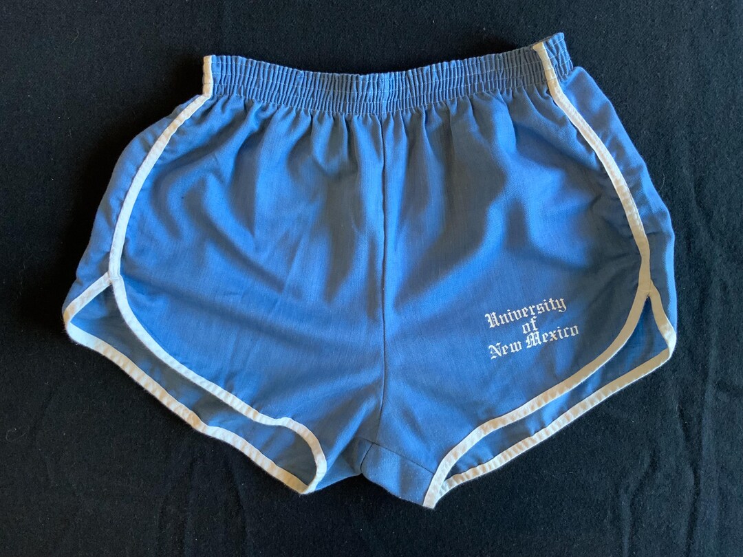 Vintage 80 s College Track Gym Shorts University Of New Mexico Light 