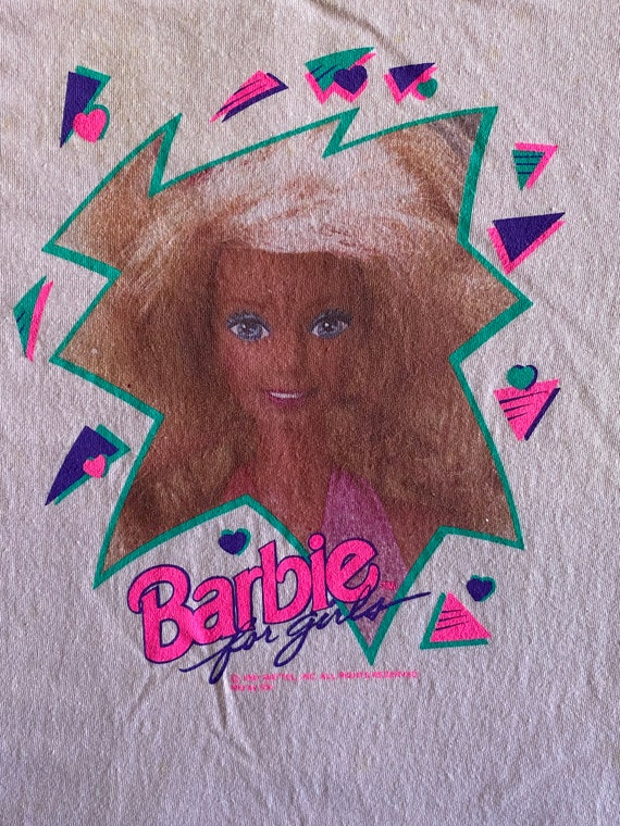 The Cutest Girls Vintage 90’s BARBIE Pink T Shirt… - image 4