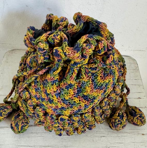 Rare Colorful Woven Drawstring Bag Peruvian Drawstring Bag - Small - Shamans Market main image 3