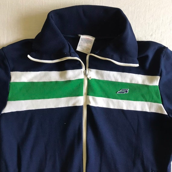 I Love the 80's Poly Zip Up Track Jacket Tennis J… - image 2