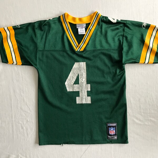 Brett Farve #4 Green Bay Packers 90's Vintage Reebok Mesh Football Jersey NFL Authentic Team Replica Classic Colors Size X Small