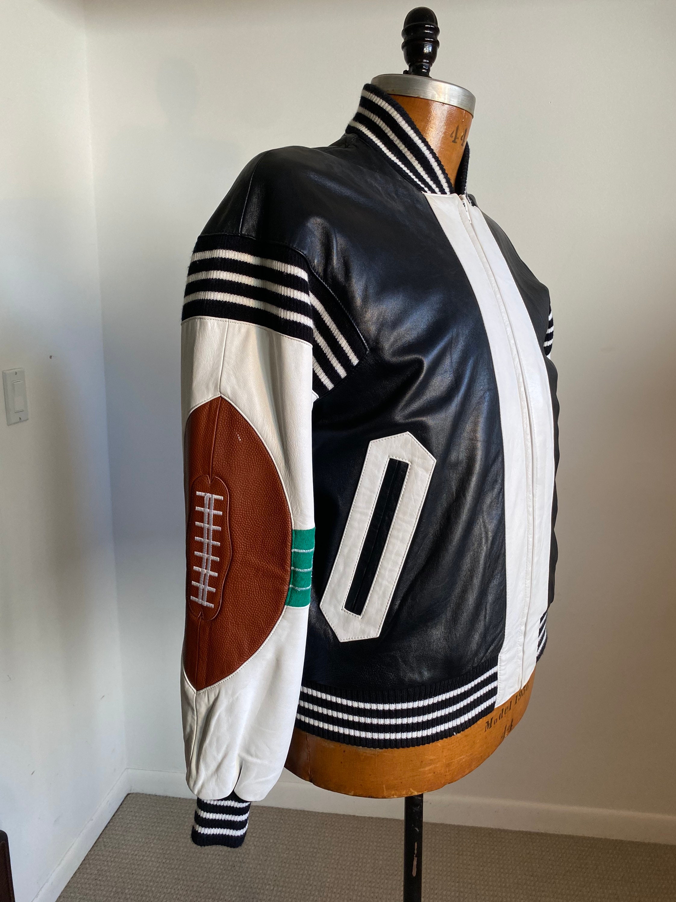 Vintage Michael Hoban North Beach Tiger and Dragon Leather Bomber Jack –  Black Shag Vintage