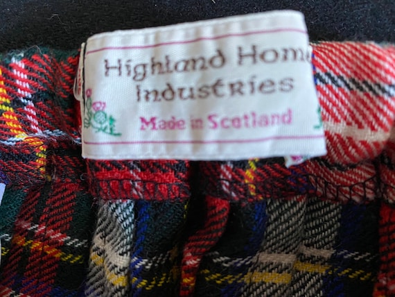 Vintage Girls Scottish Tartan Plaid Wool Pleated … - image 7