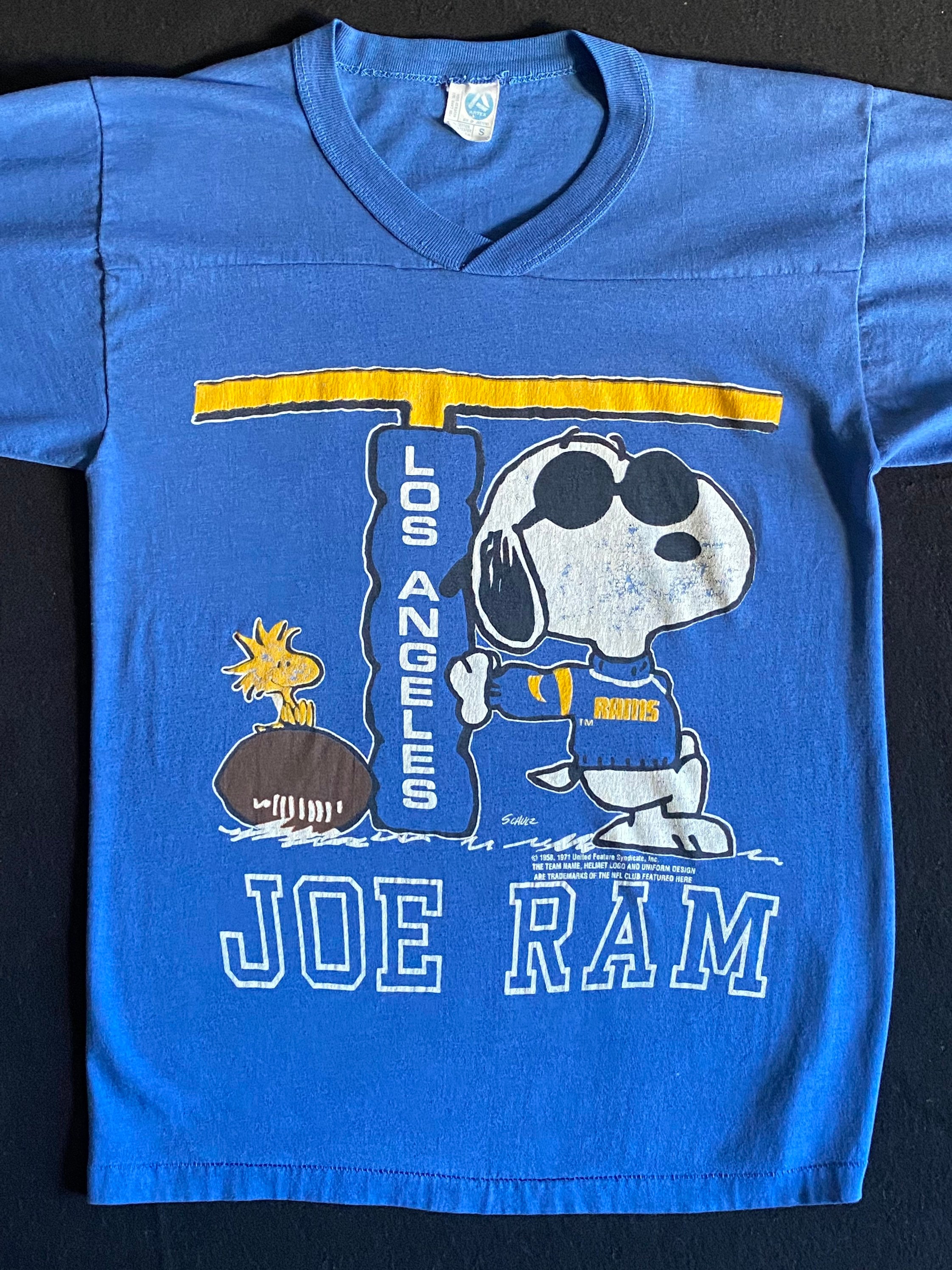 80's Snoopy Joe Ram Los Angeles Rams Royal Blue Short Sleeve 80's Snoopy Joe Ram Los Angeles Rams Royal Blue Short Sleeve