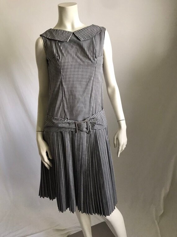 50's 60's Suzy Perette Black and White Check Gingham | Etsy