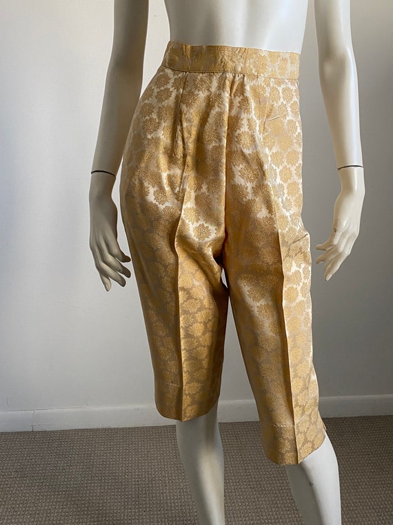 50’s Loungees Gold Brocade Suzy Wong Style Two Pi… - image 9