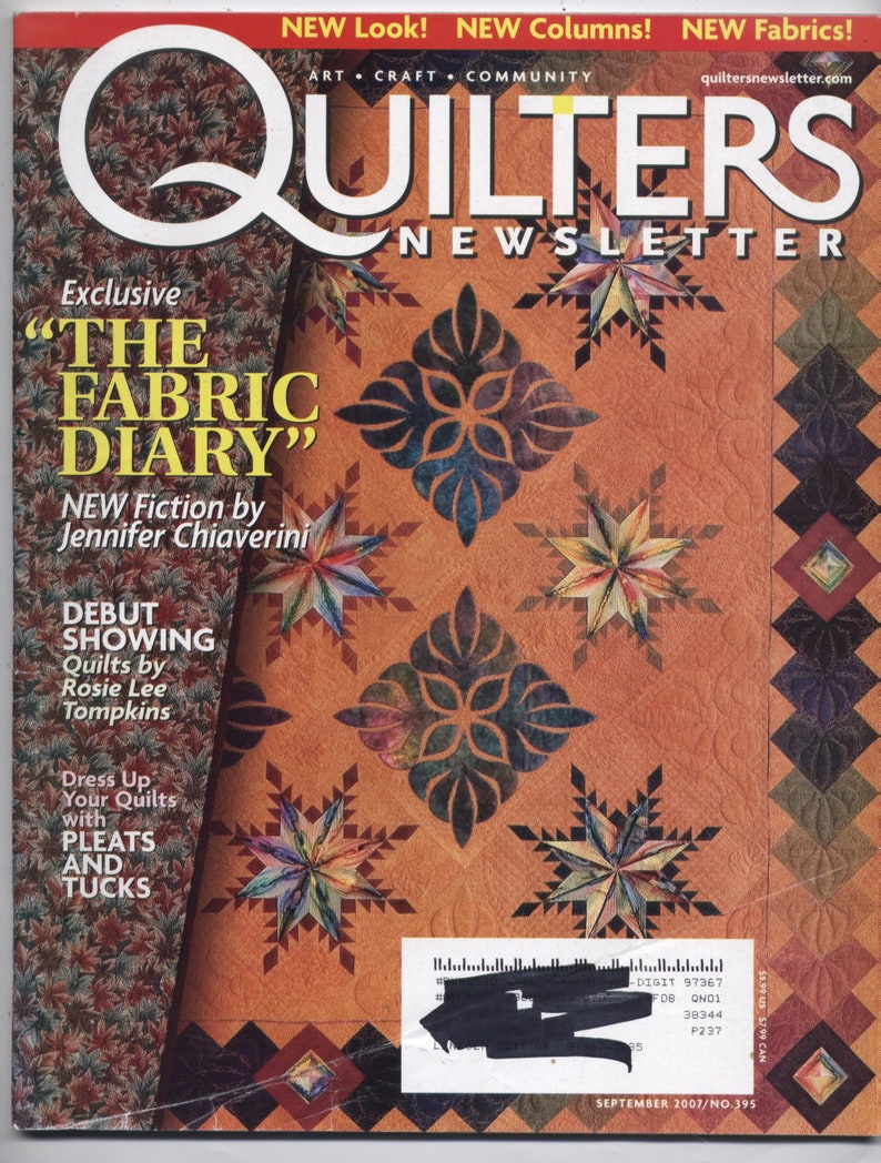 September 2007 Quilters Newsletter Magazine TIB12223
