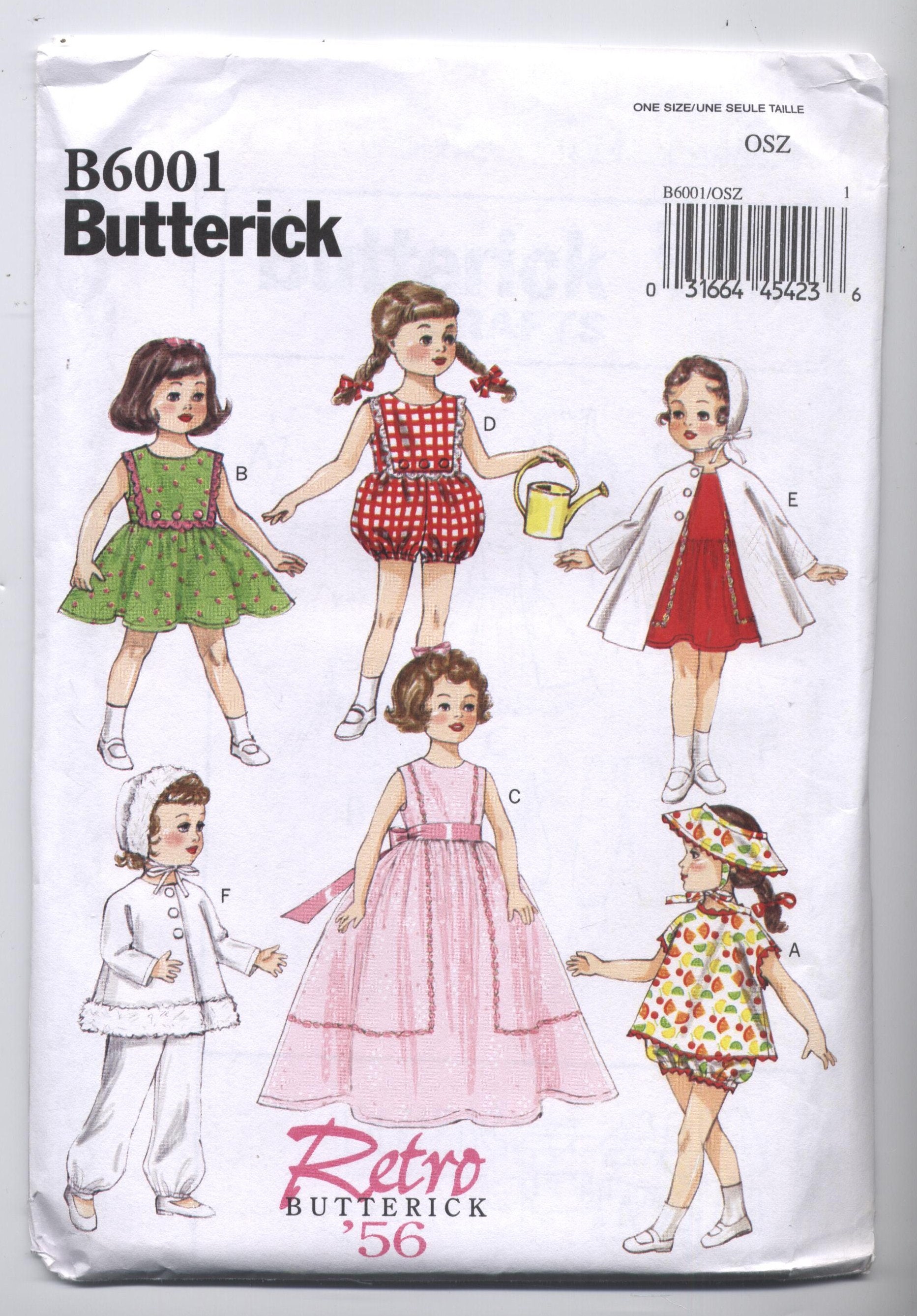 CHOICE OF NEW BUTTERICK SEWING PATTERNS 18" DOLL CLOTHES ...