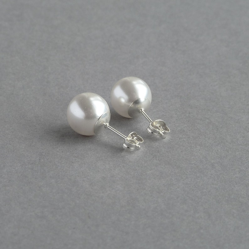 white pearl studs
