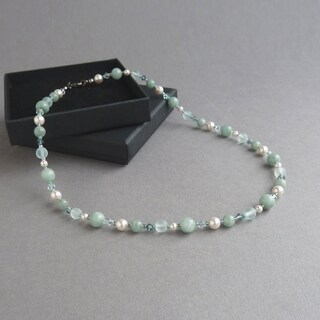 Set Gioielli In Perle Anni '20 - 5 Pezzi Vintage Con Collana, Bracciale, Orecchini, Anello E Forcina