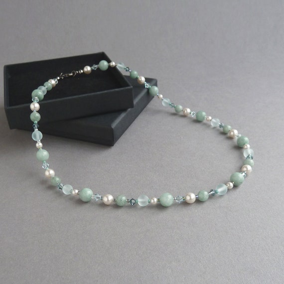 Set Gioielli In Perle Anni '20 - 5 Pezzi Vintage Con Collana, Bracciale, Orecchini, Anello E Forcina