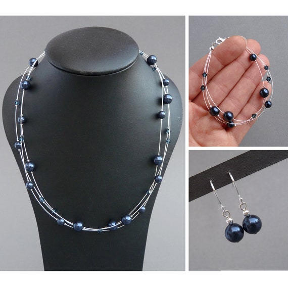 dark blue jewellery