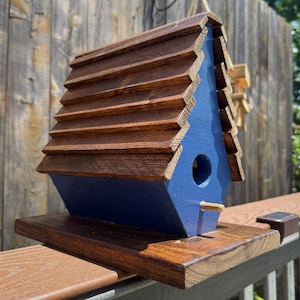 Rustic A-Frame Birdhouse | Handmade Wooden Garden or Porch Decor