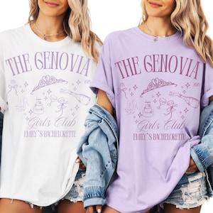 Personalized Genovia Bachelorette Shirt: Bridal Party Social Club