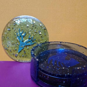 Bioware Inspired Coasters 5 pack with base