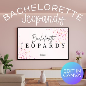 Konfetti Möhippa Jeopardy - Anpassad Canva-mall