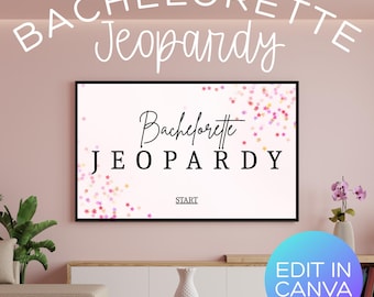 Confetti Bachelorette Jeopardy - Custom Canva Template