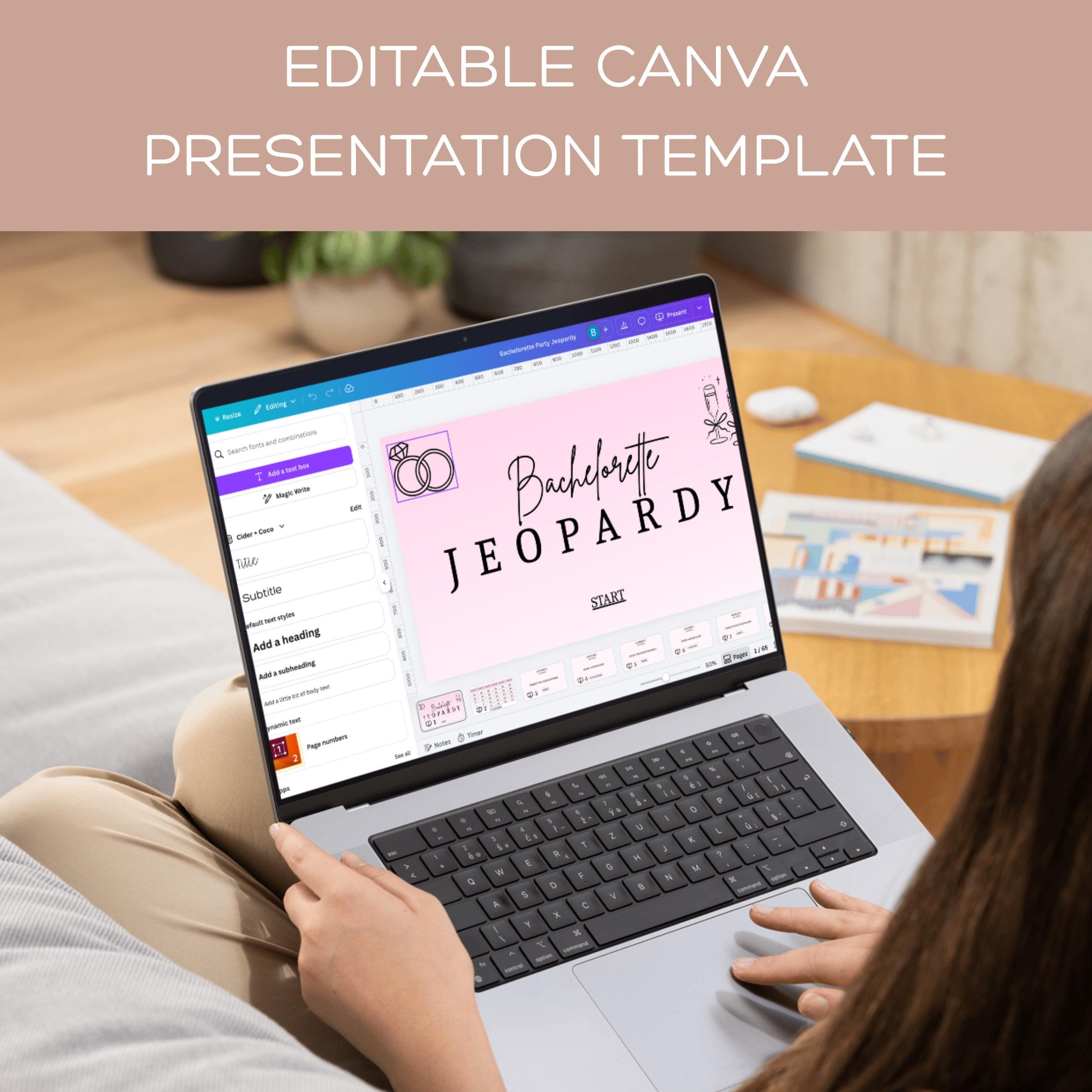 Bachelorette Jeopardy Custom Canva Template Etsy
