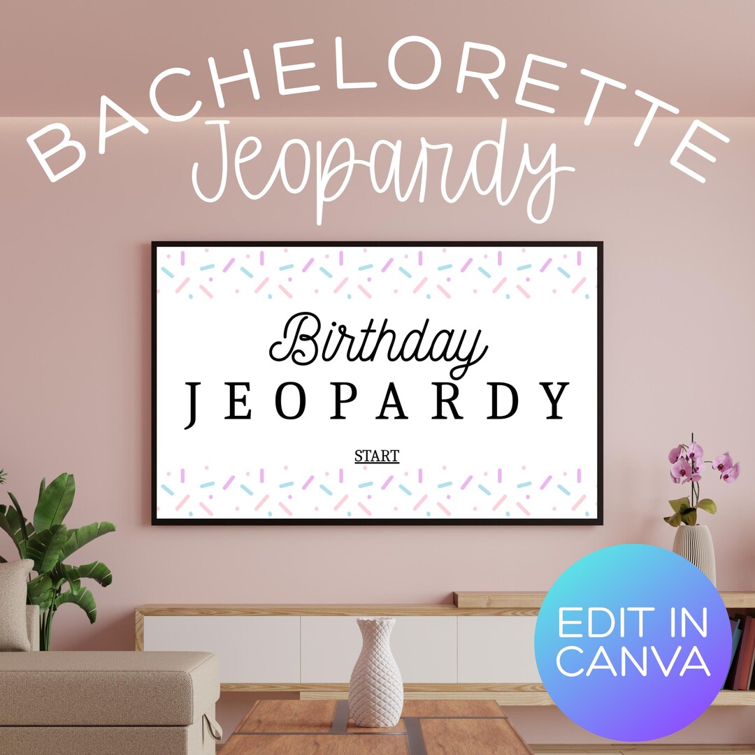 Birthday Jeopardy Custom Canva Template Etsy