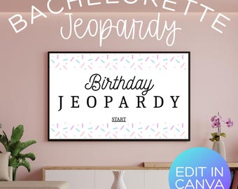 Jeopardy de cumpleaños - Plantilla personalizada de Canva