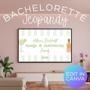 Margs and Matrimony Bachelorette Jeopardy - Custom Canva Template