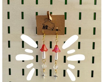 Mushroom core dangle earrings