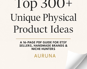 300+ Etsy Product Ideas: Niche Finder Guide - Printable PDF