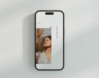 Minimalistisches Telefon Mockup mit leeren Hintergrund, Smartphone Mockup, PSD Photopea, Smart Objekt