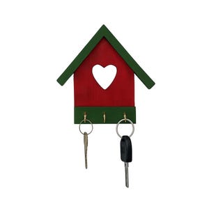 USHAVI sleutelhouder voor wandmontage | Sleutelhouder/sleutelhanger met 3 haken | Houten huissleutels hanger sleutelhouder voor thuis| Sleutelhouder voor wanddecoratie|