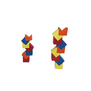 USHAVI 3D Building Block for kids |16 Pieces, Montessori Educational Toys | Stacking and Balancing Games for Kids Toys