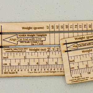 NMRA Scale Weight Ruler with Flangeways