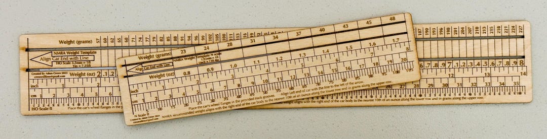 NMRA Scale Weight Ruler With Flangeways - Etsy