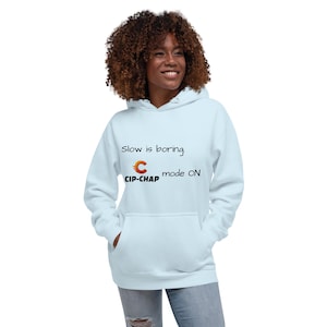 CIP-CHAP Mode ON Women&#39;s Hoodie – Slow Is Boring, Be Bold | Minimalist Premium Streetwear