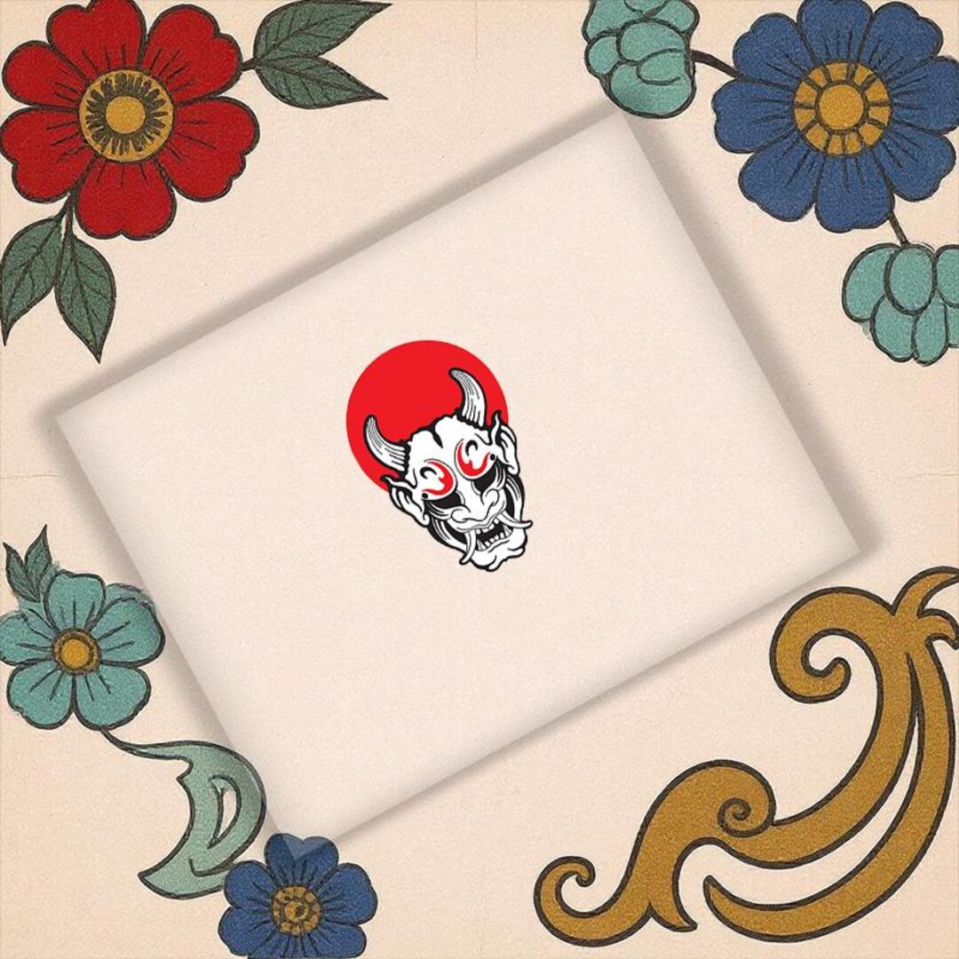 Demon Helmet Sticker Dark Retro Demon Mask Sticker, Trendy Ghost Face PET Waterproof Decal ...
