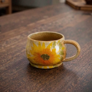 Handmade Ceramic Mug,Rustic Pottery Cup, Hand Painted Tea &  Coffee Mug, Cottagecore Kitchenware, Cozy Gift for Her