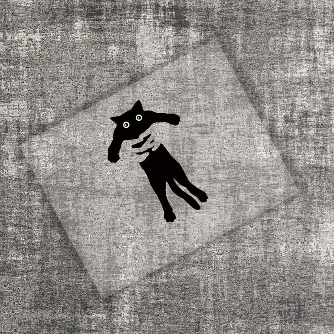 Funny Grabbing Black Cat Sticker: Waterproof PET Vinyl Car Decal - Etsy