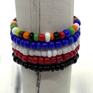 Rainbow Beaded Rings, Seed Bead Rings, Stackable Rings, Ring Set, Stretch Rings, Stacking Rings, Anxiety Rings, Summer, Beach-FREE SHIPPING