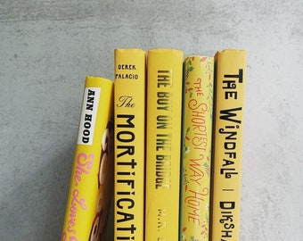 Modern Book (ONE) Yellow Titles Listed Below - Price is per Book - Beautiful Hand Picked Vintage Books to fill your shelves