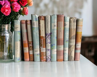 Vintage colorful Instant Library Collection Decorative Books Photography Props  - pastel shelf candy colorful paper wrapped ex library