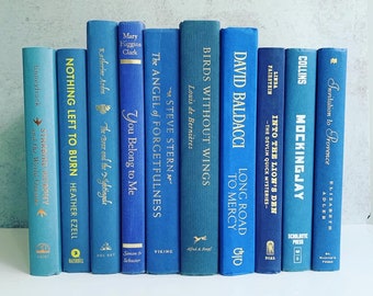 Modern Book (ONE)  Blue Titles Listed Below - Price is per Book - Beautiful Hand Picked Vintage Books to fill your shelves